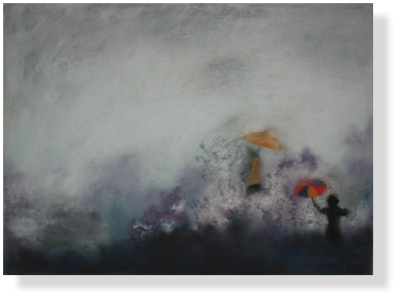 (72) Menschen im Sturm,
30 x 40 cm 2011 (72) Menschen im Sturm,
30 x 40 cm 2011